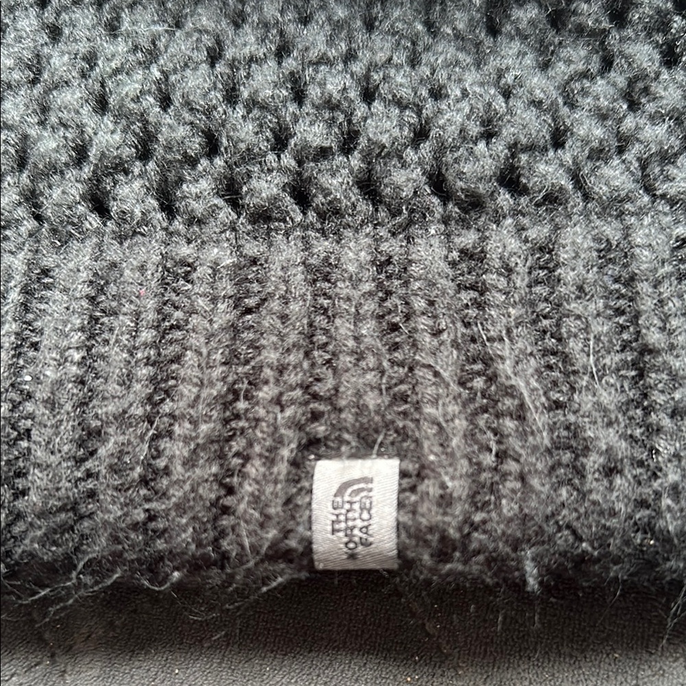 The North Face Black Knit Hat with Textured Patterns​ - Picture 2 of 5